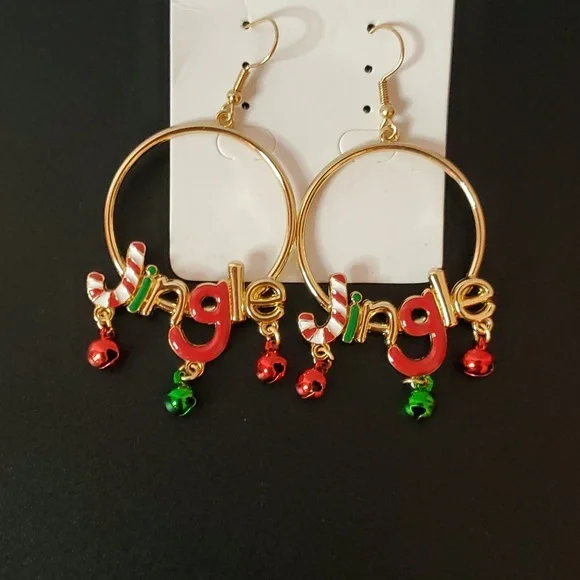 Jingle Bell Pierced Earrings - Picture 3 of 3